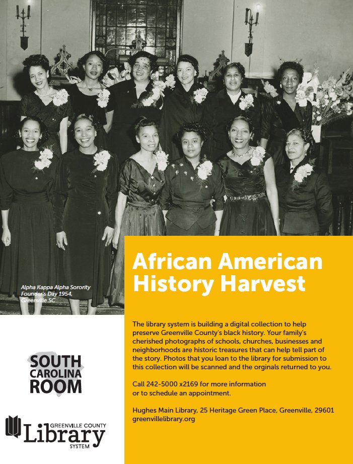 Greenville_SC's tweet image. .@GCLSLibrary is working to preserve Greenville County's black history — See how you can help! Details below.
