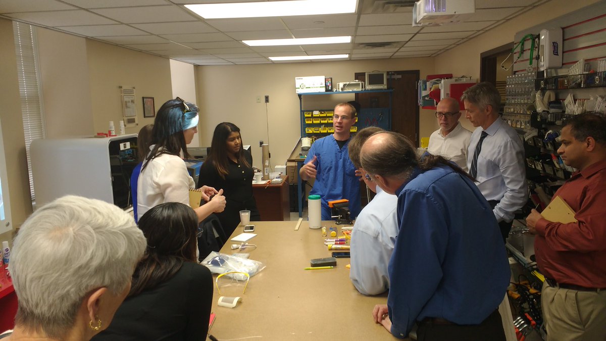 utmbnews's tweet photo. @NASA and @HHSIDEALab toured the nation's first hospital makerspace located at  @utmbhealth 
@makerhealthco https://t.co/AQZNhbOFmG