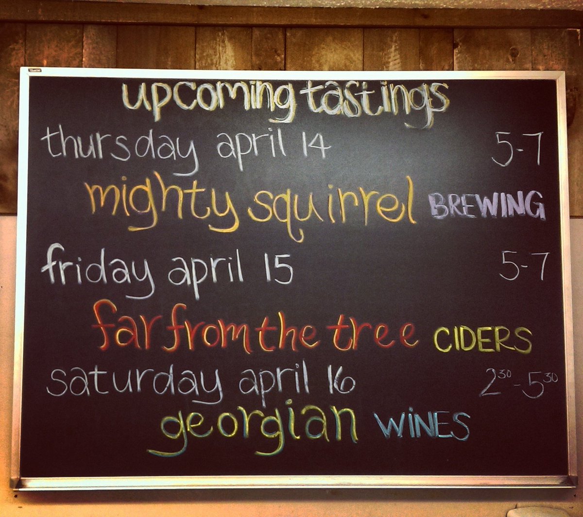 BermansWine's tweet photo. A great tasting line up just in time for the warm weekend! @mightysqrl @FFTTCider @georgiantoast #cheers #freefun https://t.co/iyNJWj2weI