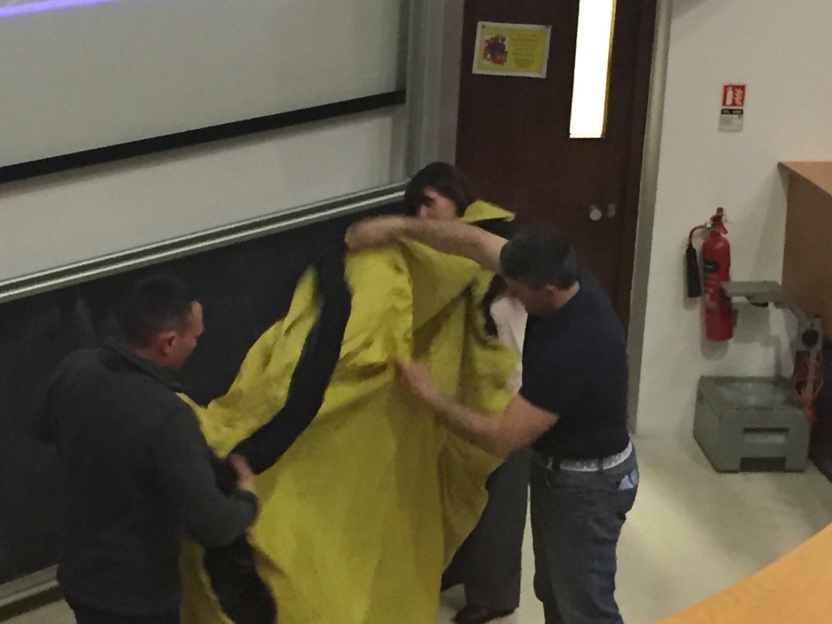 AndyPattonIRL's tweet image. Presenter and #obicpc crew have gone into hiding! Protected from the elements &amp;amp; iPhones! - Ben Heron