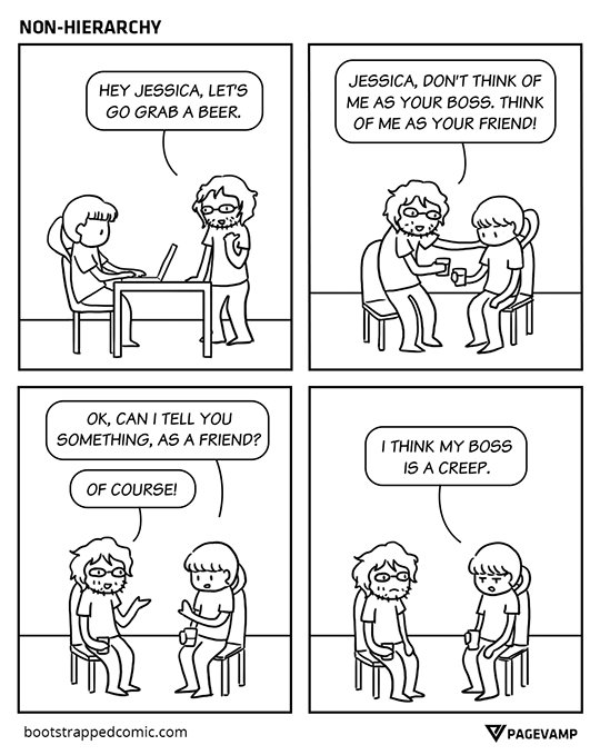 bootstrappedcom's tweet photo. When the lack of #hierarchy and professional demeanor in the #startup workplace backfires... https://t.co/L360ECnap8 https://t.co/LWX0wbRq2N