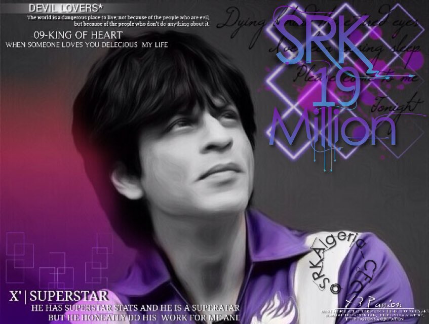 SRKAlgeria_CFC's tweet photo. #SRK19Million #SayYesToFan #3DaysForFAN https://t.co/kc7NKZbtnv