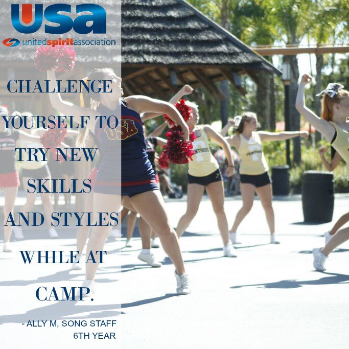 Challenge yourself to try new skills and styles while at camp. #wereALLin #usacamps #tiptuesday