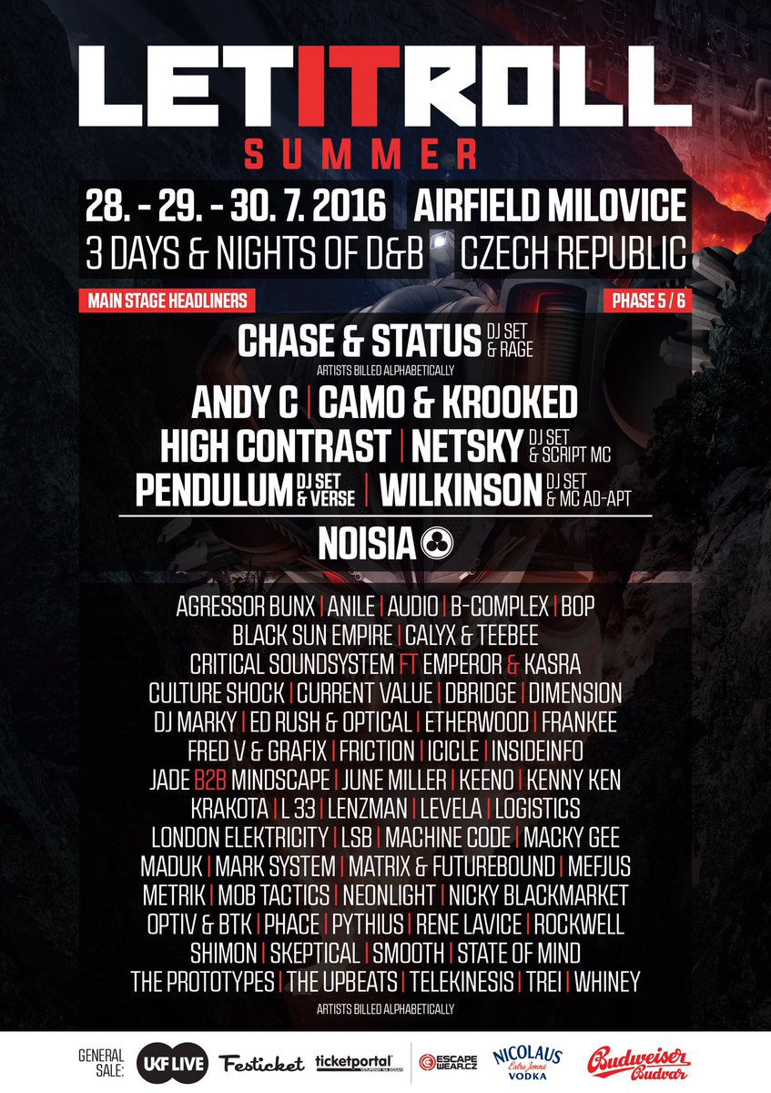OfficialDnBA's tweet photo. More acts announced for @letitroll_fest!! 🙊😳 

https://t.co/LvNBm4PRIh https://t.co/hAtPRq8mgN