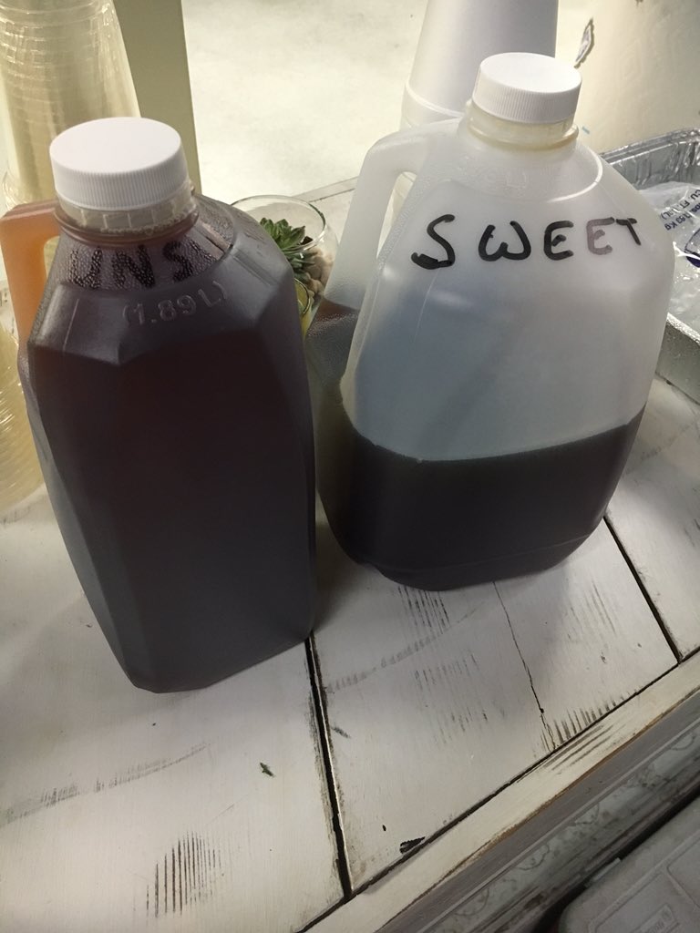 You know you're shooting in the south when no one drinks the unsweet tea in craft services. #sweettea #shootday