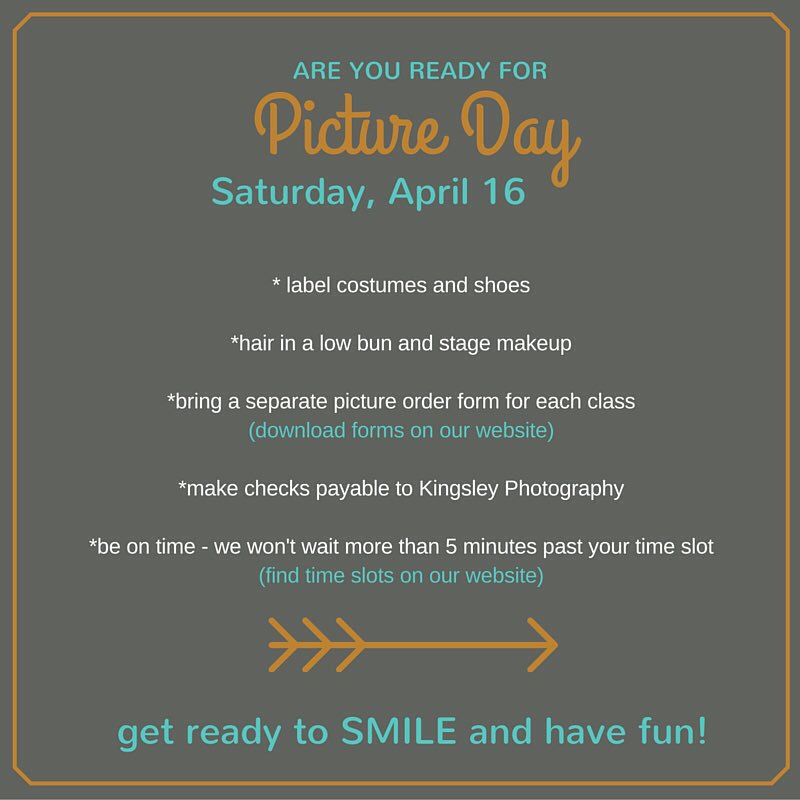 studio55dance's tweet photo. Picture day is this Saturday! #pictureday #getreadytosmile https://t.co/le2b0SAm2w
