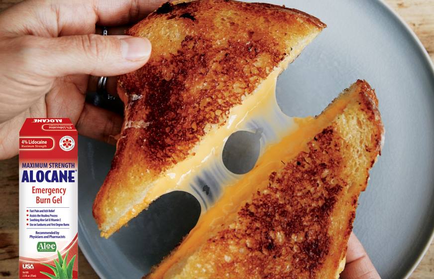 AlocaneGel's tweet photo. Happy #NationalGrilledCheeseDay! Enjoy dinner tonight & always have #Alocane close by because #BurnsHurt. https://t.co/2eruavn3fq