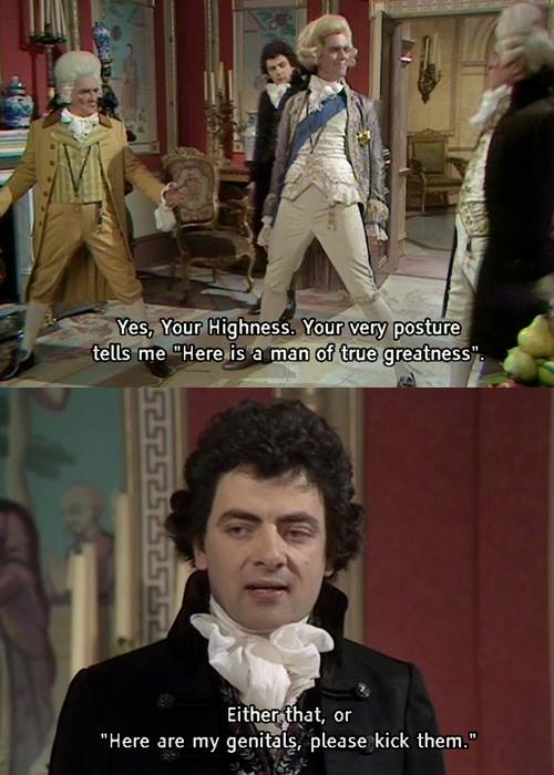 The Prince Regent made appearances in Georgette Heyer's books. What do people think of his character on Blackadder?