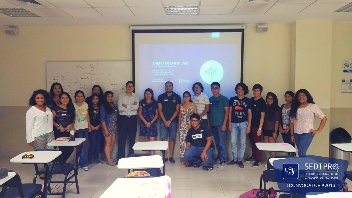 angeloremu's tweet photo. Gracias #SEDIPRO #USIL por invitarme para compartir en la charla/taller sobre #ProjectManagement ¡Éxitos en todo! https://t.co/4qfsaeVYRX