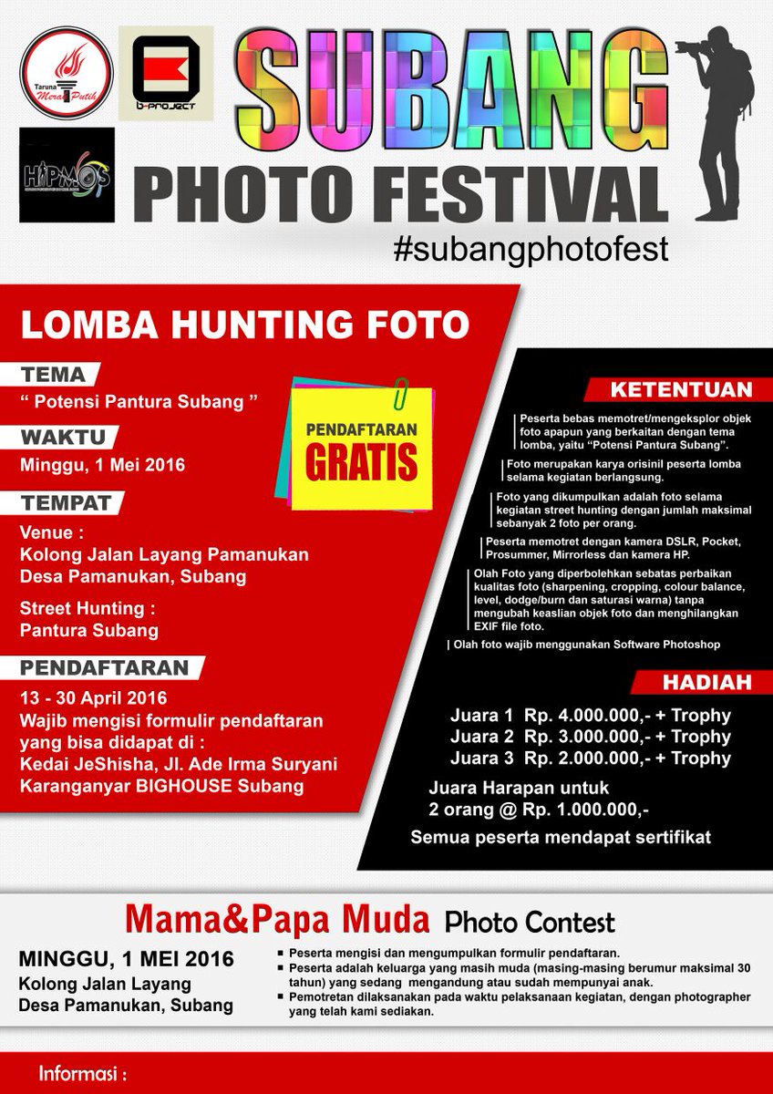 panturamuda's tweet photo. Ayo ikuti kegiatannya —tidak dipungut biaya, segera! @budianayusuf @BFS_Subang @hertantyowp @zonasubang @kotaSUBANG https://t.co/wZGAy7cOEM
