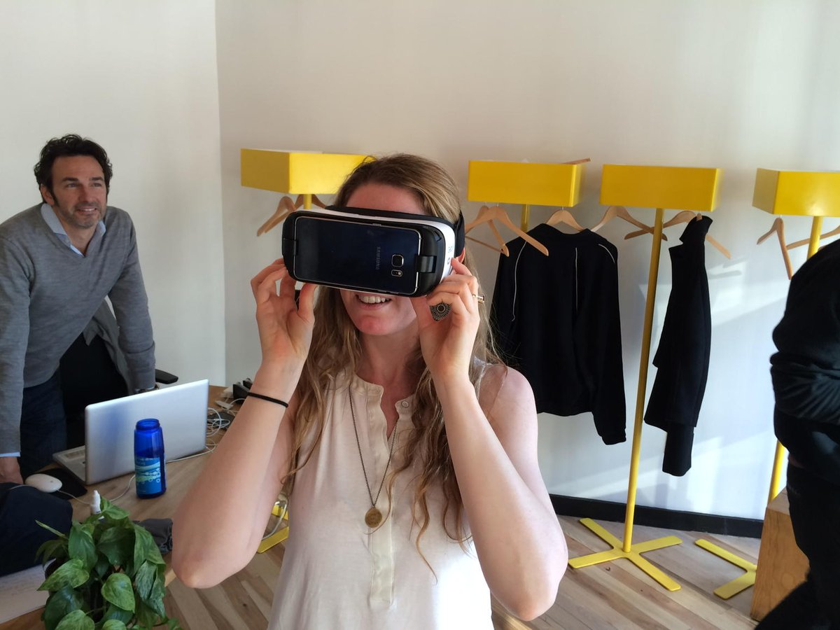locatiom's tweet photo. Having fun w/ the new GearVR powered by #oculus and #Samsung phone. #technology #girls4science #vr https://t.co/93KPR7q2lJ