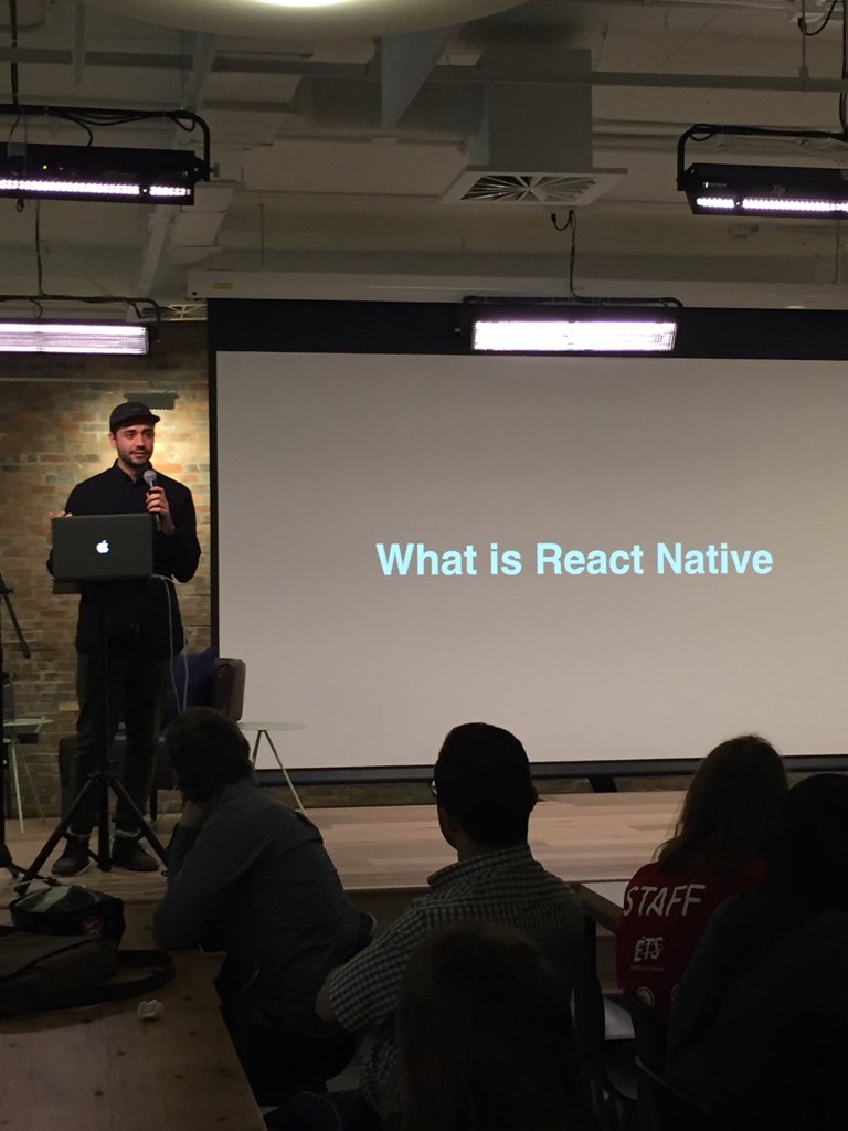 First talk about React Native just started. Remember that there is nothing to be afraid of... It's only JavaScript.
