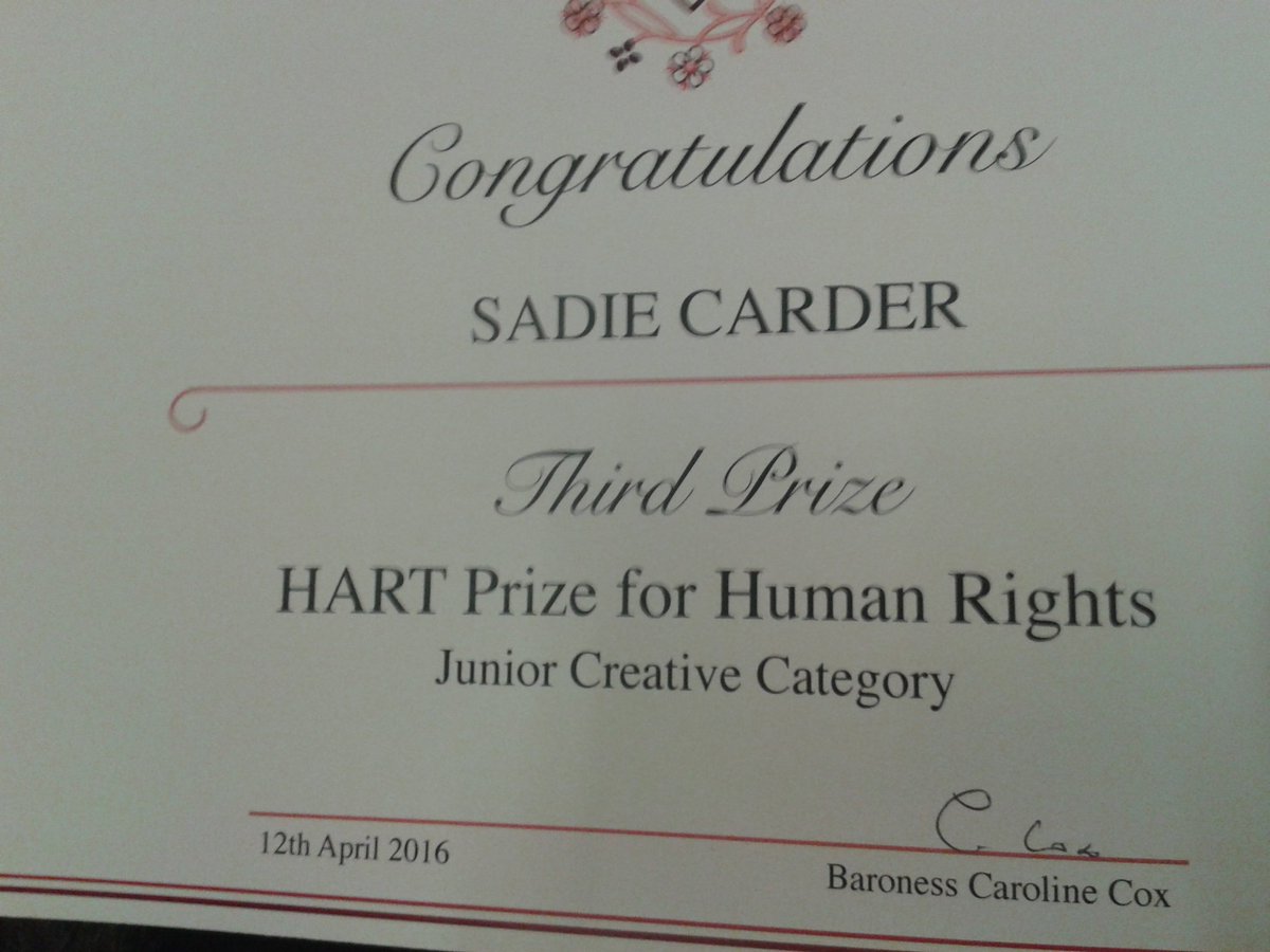 MrsBuhweet's tweet photo. @sarasiobhan @KaraChrome she got 3rd prize :-) #activistinthemaking https://t.co/XqJ2b6sLxq