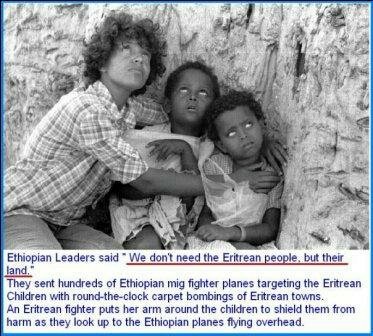 DahlaKib's tweet photo. Selfless woman is shielding these little kids from Ethiopia warplanes. #EritreanWomen live and lead by example. https://t.co/9jgY0KMsDT