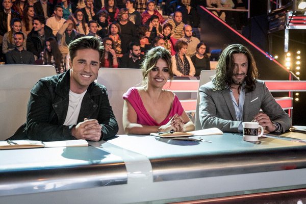_indy80's tweet photo. El jurado de #TopDanceCasting2 David Bustamante &amp; Mónica Cruz &amp; Rafael Amargo https://t.co/Gmp0hA1NDM