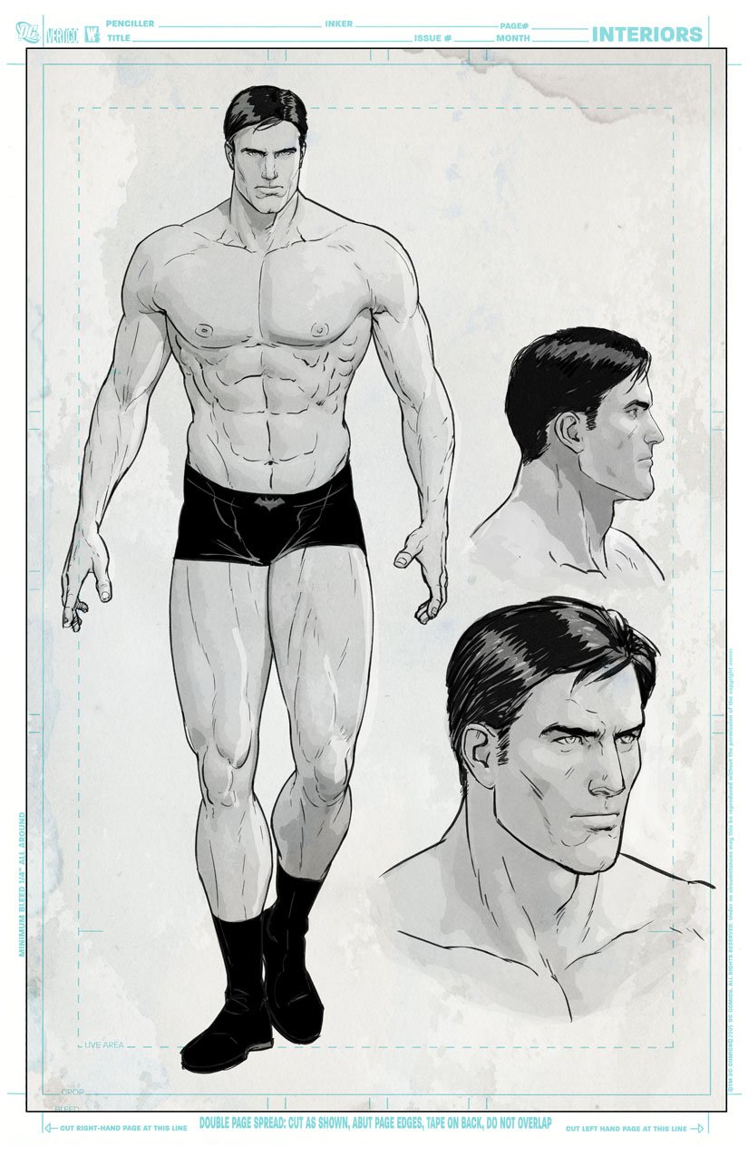 Mikel Janín on X: Bat-briefs! Bat-socks! Bruce Wayne sketch- :D