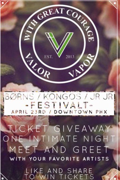 ValorVapor's tweet photo. Festivalt Ticket Giveaway - https://t.co/sLETZUDhwL https://t.co/pyeQmjihBP