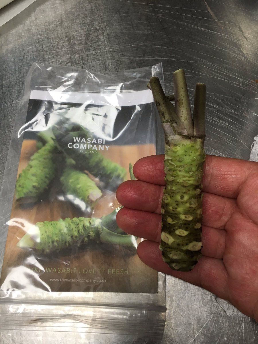 be_townson's tweet photo. Fresh wasabi!!! Going to have a play @MittonHall @ribblefarmfare @William_Curley any tips chef https://t.co/oF5xxKfPKw