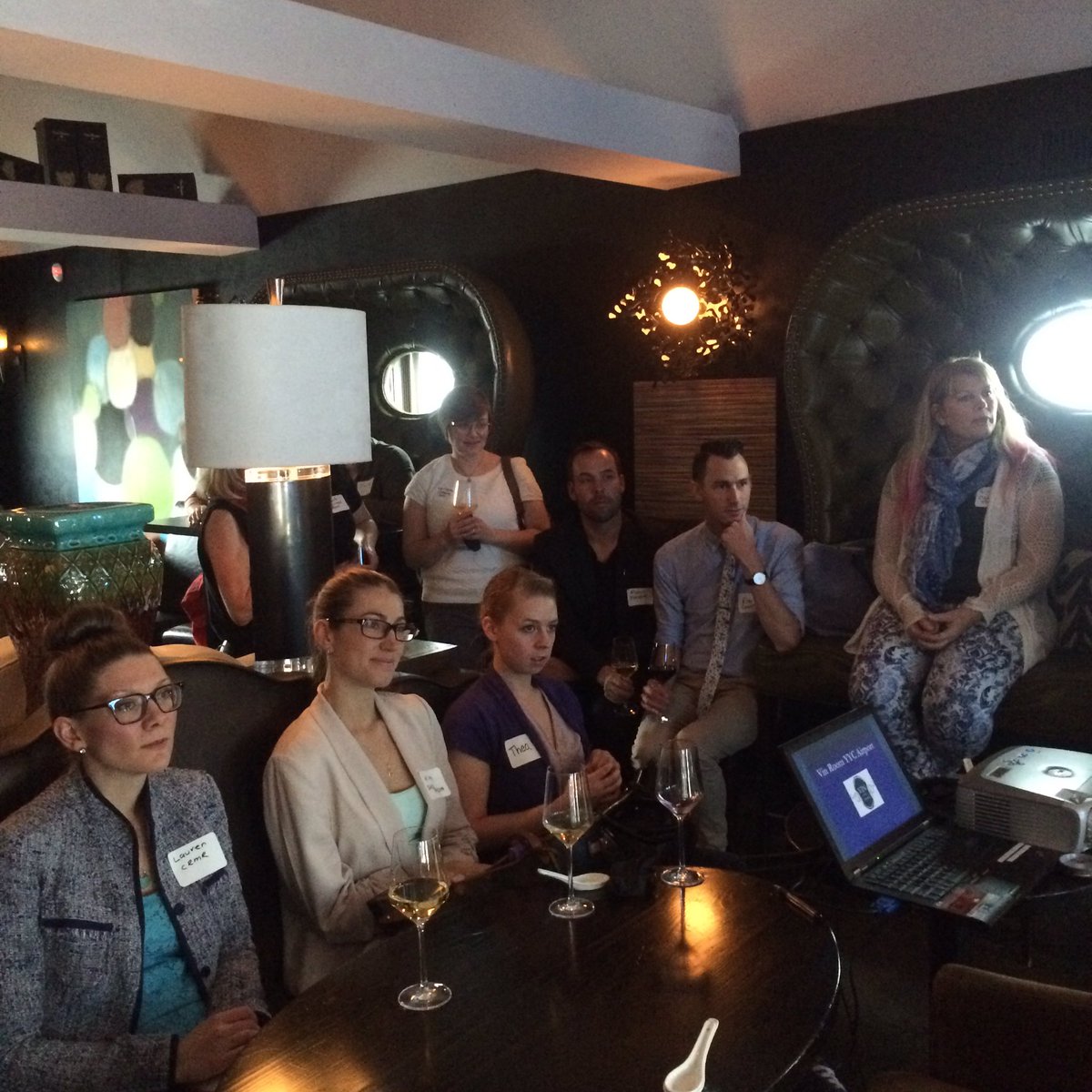 TMACPrairiesNWT's tweet photo. Packed house tonight @VinRoom to hear about their upcoming new location @FlyYYC! https://t.co/F82TclMG60