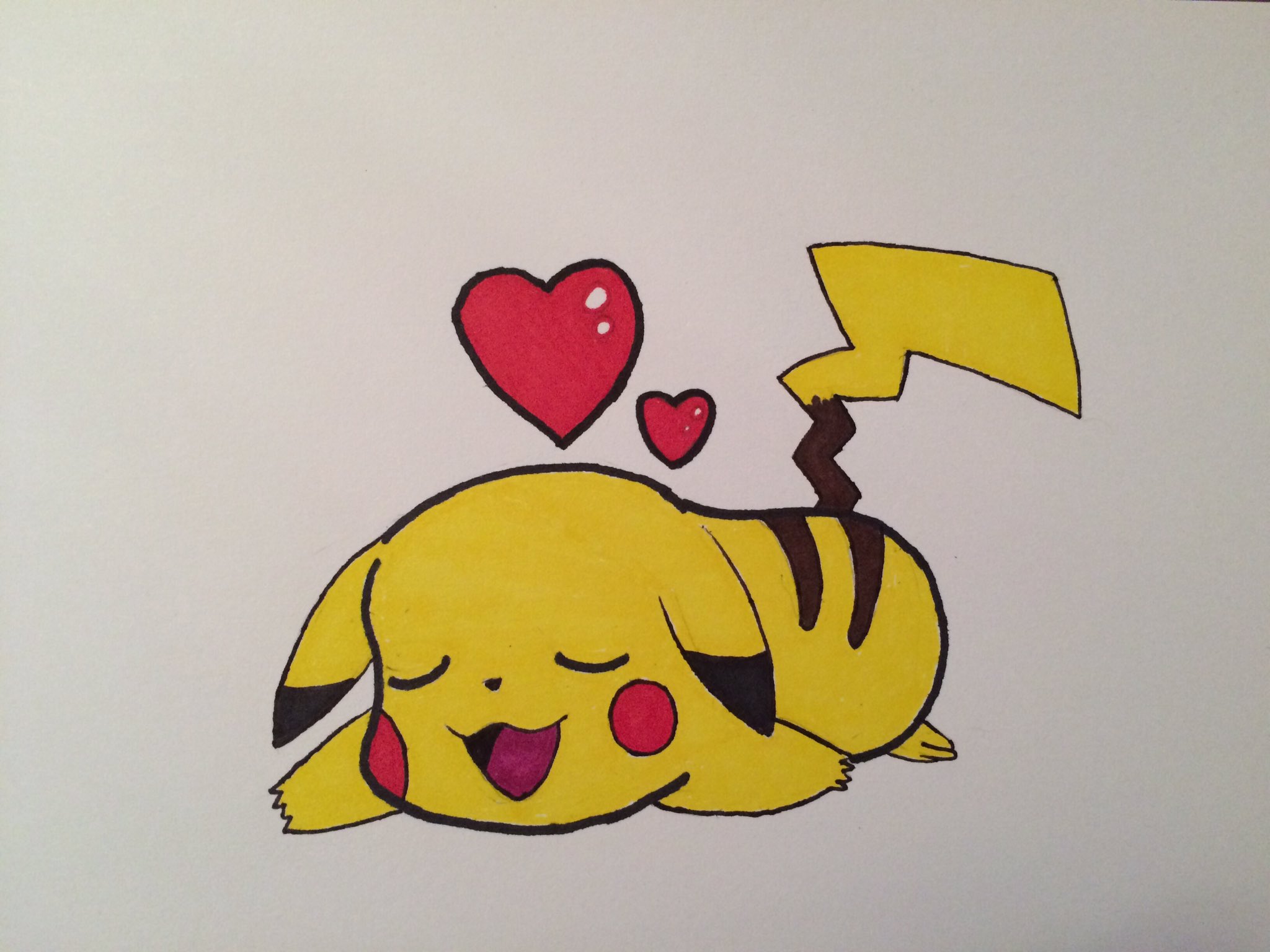 pikachu in love drawing