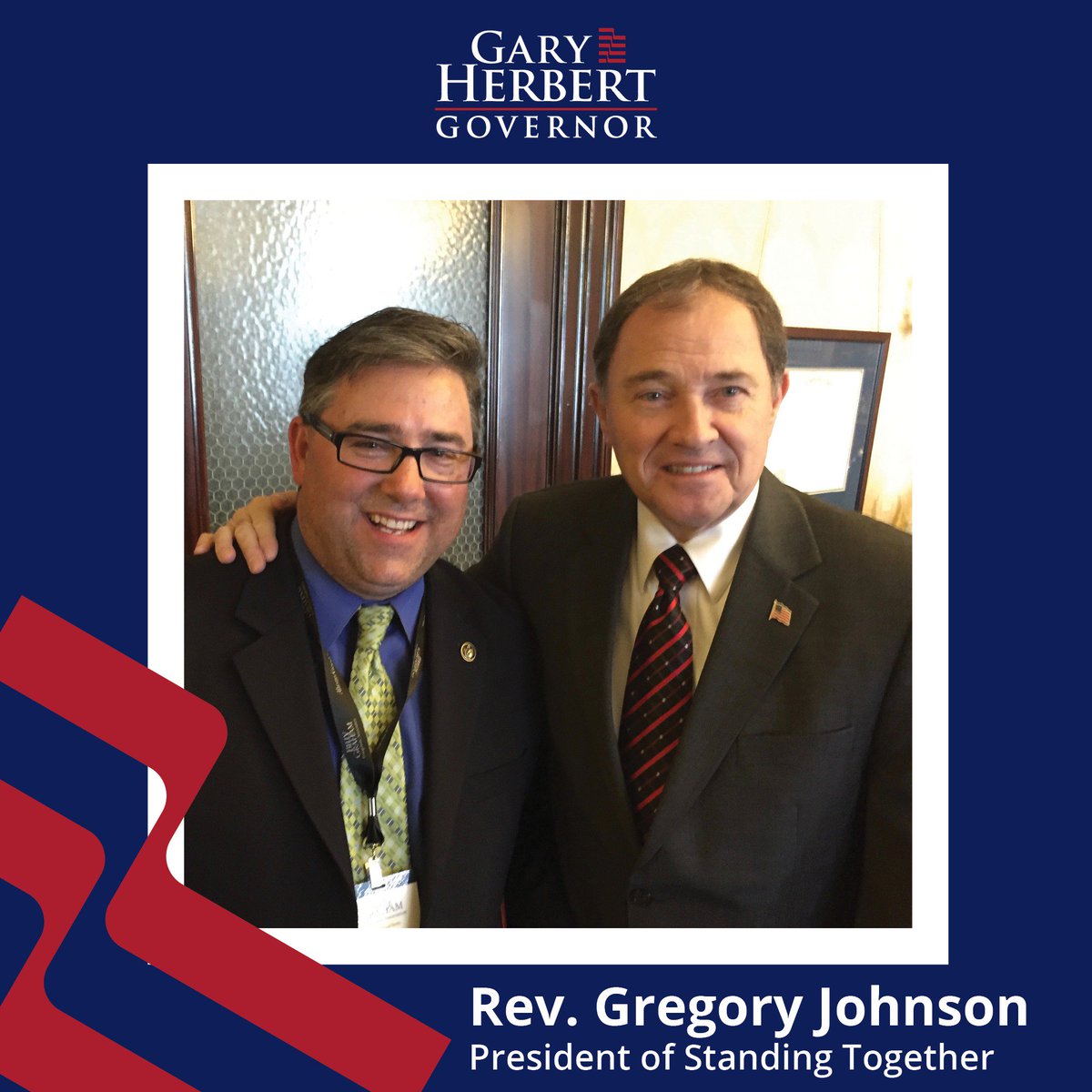 HerbertForUtah's tweet photo. "Our governor is a man of the people, a friend youβd like to have and a person youβd like to live next door to." -GJ https://t.co/oqFJvH8z3V