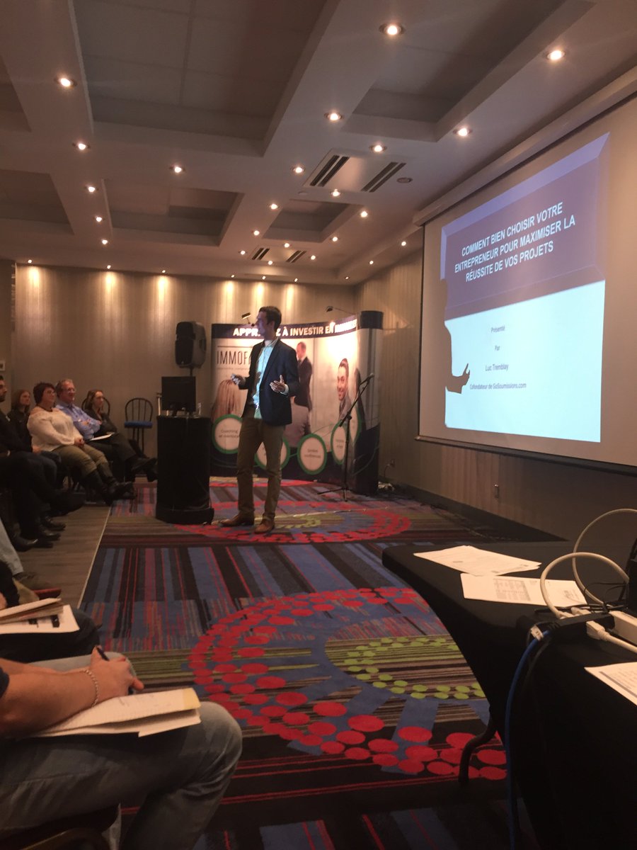 GoSoumissions's tweet photo. "Comment choisir votre entrepreneur pour réussir votre projet" Conférence #Immofacile https://t.co/0F1jYzi3Rd https://t.co/SrRG1VuLW4