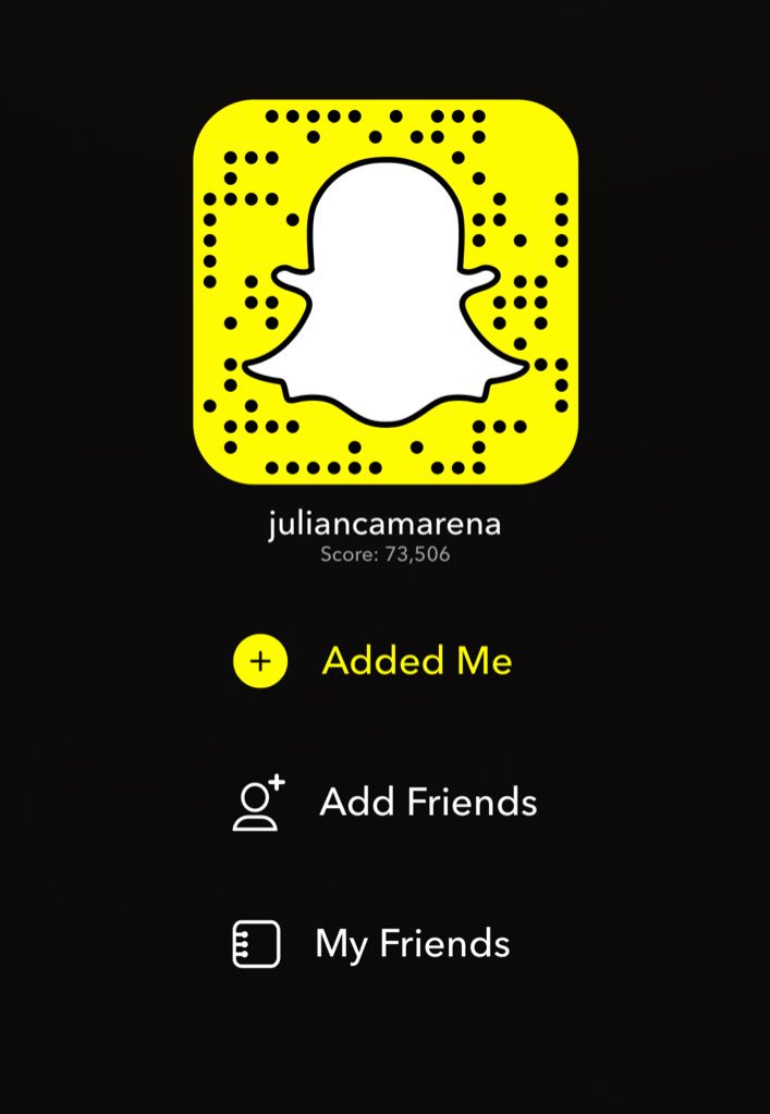 Add me on Snapchat and watch my Story to listen to a new song I'm working on 😊🎼 👉🏼 juliancamarena