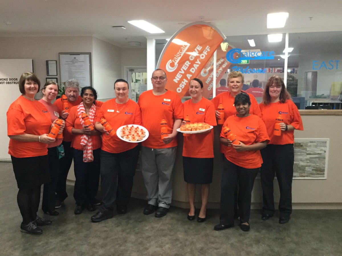 CraigcareAUS's tweet photo. Berwick are going orange for Craigcare #OSHWeek to raise awareness of the different OSH risks we face https://t.co/cvBmfmKJAw