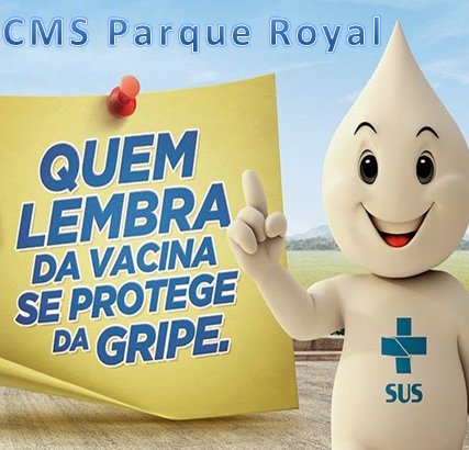 CMSParqueRoyal's tweet photo. "Quem lembra da vacina se protege da gripe"  
#OrgulhoSUS #VacinaçãoContraAGripe https://t.co/owgcgGA6rF