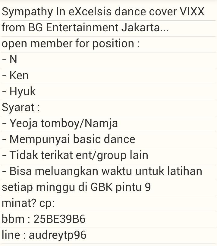 @DancecoverWorld [Help RT] Sympathy In eXcelsis open member/audition for N, Ken, Hyuk
thank you