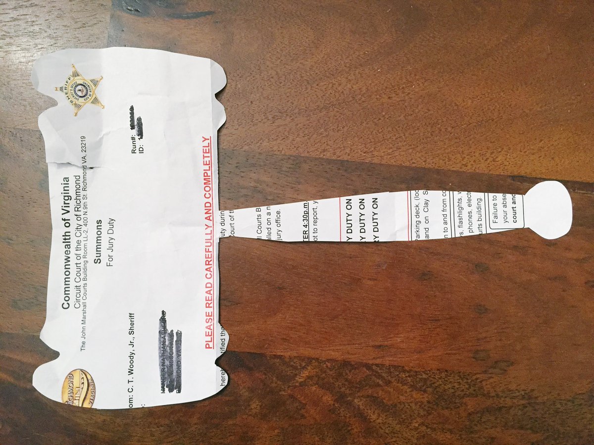 nathanhanger's tweet photo. Jury duty notice gavel. #CreativeSprint #ifoughtthelaw https://t.co/tO0h1DF1J7