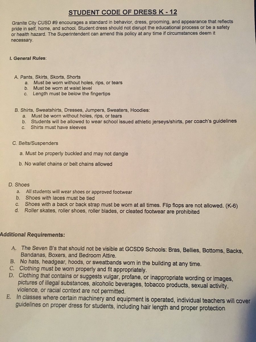 GrantBissellSTL's tweet photo. Goodbye uniforms! Here's a peek at the newly-adopted dress code for @gcsd9 students. @ksdknews https://t.co/Rhraz6gFn0