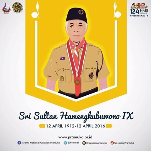 TRCBPBDDIY's tweet photo. @kwarnas 12 April diperingati Sebagai Hari Bapak Pramuka Indonesia ~Sri Sultan Hamengku Buwono IX #scout #Indonesia https://t.co/TMWgc4b2c7