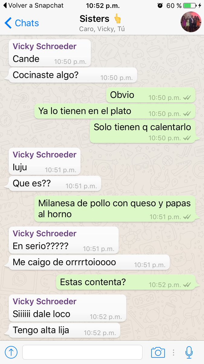 Vicuca vuelve de entrenar con muuuucha hambre generalmente