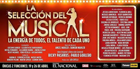 LA SELECCION DEL MUSICAL
19 y 26 Abril Teatro El Nacional
musicalesbaires.com.ar/en-el-2016-lle…
<a href="/PabloGorlero/">Pablo Gorlero</a> <a href="/leocifelli/">Leonardo Cifelli</a>