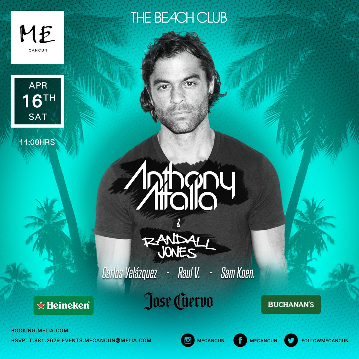 @followmecancun   invita . Dj party cin Anthony Attalla (Chicago) y Randall Jones (Houston)..16 abril  16 .