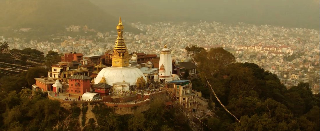 firstshowing's tweet image. This shot from Doctor Strange trailer. Hey, I was JUST there a few weeks ago! That's the Monkey Temple in Kathmandu.