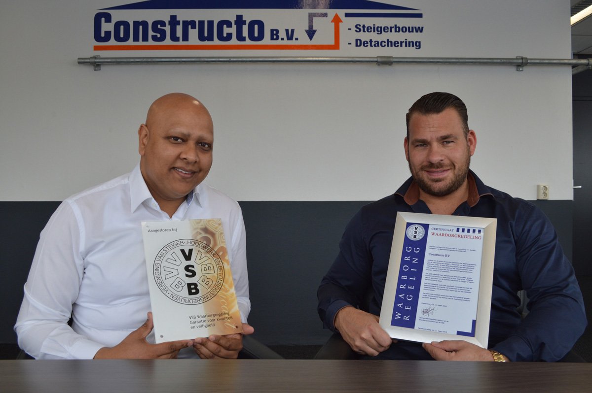 De groei zet zich onverminderd door - weer verwelkomen we een nieuw VSB-lid: Constructo. Welkom!
