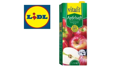 Lidl vitafit Apfelsaft aus Apfelsaft-konzentrat