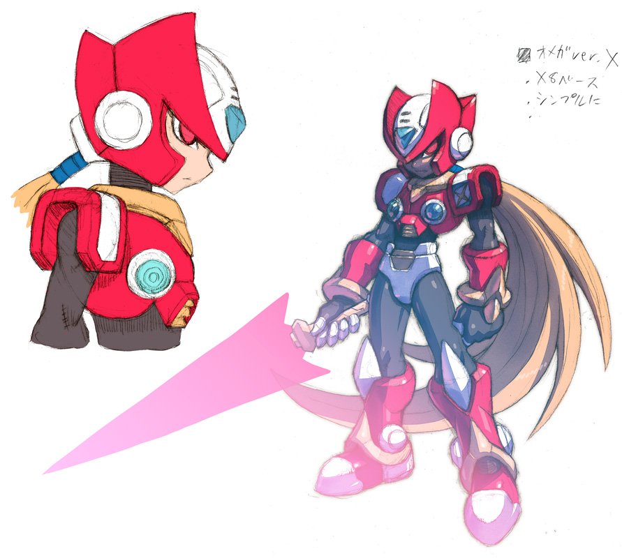 Hi Go 勿論ｘシリーズファンでもあるので ロクゼロのオメガがｘシリーズ的なデザインだったら というファンアートとか描いたりしますが これって結局本家 ｘの文脈を知らないと意味の分からないものなので ゼロシリーズではそこはぼかして正解だったと