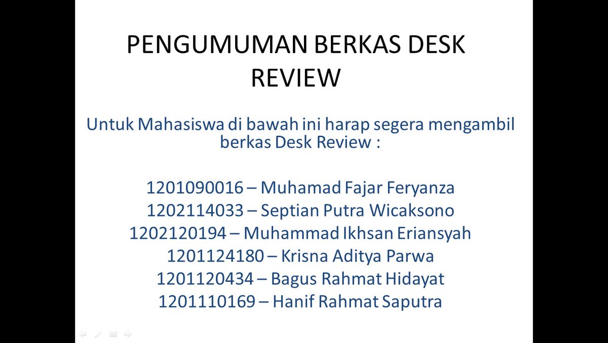 PENGAMBILAN BERKAS DESK REVIEW