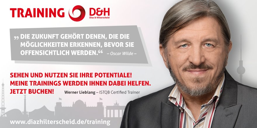 DHilterscheid's tweet photo. Jetzt buchen: #ISTQB® Certified Tester Advanced Level – #TechnicalTestAnalyst mit Werner im Mai 2016. https://t.co/xEa5sVLLVC