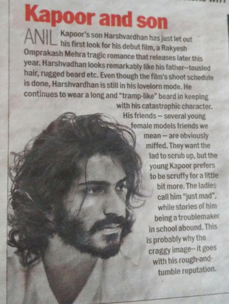 HarshKapoorZone's tweet photo. " Kapoor and son" Article in newspaper ...!! @HarshKapoor_  @AnilKapoor https://t.co/oqVbEtv0d8