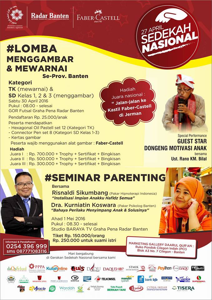 daqubanten's tweet photo. Lomba Mewarnai (TK) &amp; Menggambar (SD)
Seminar Perenting bersama Risnaldi SIkumbang (Trainer Daqu)
Info. 087771083116 https://t.co/UxfWtVmQ6G