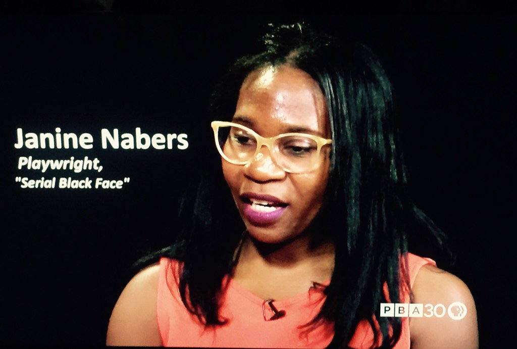 stephenatl's tweet photo. "Theatre goes from your heart to the stage. That means change." -Janine Nabers @J9Nabers #serialblackface @AExpress https://t.co/BSw3vwO9Gc