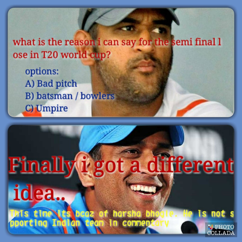 BoseVelliah's tweet photo. @bhogleharsha Experts ask me to have the regular reasons. But i have other ideas #Dhoni https://t.co/itB5le5rso