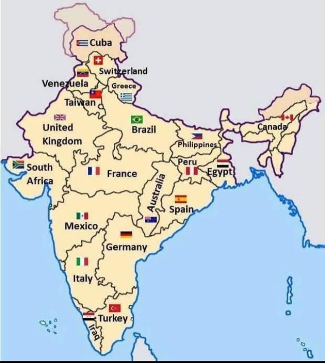 Manchester Of India In Map Old Map Of India Shared To Praise Pm Modi On Tackling Coronavirus - Alt News