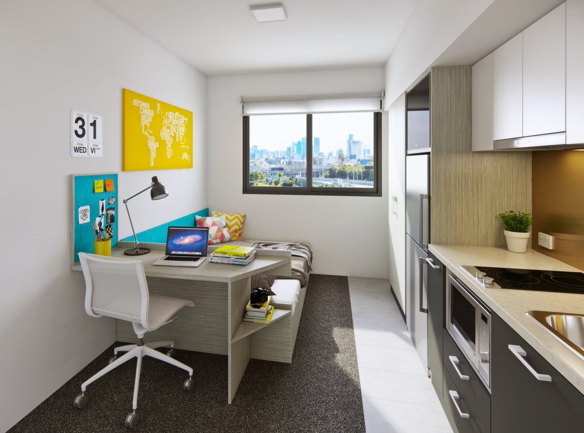 Our studios are also amazing!!! Self contained, Furnished, Own living and study space, Kitchenette, Balcony :)