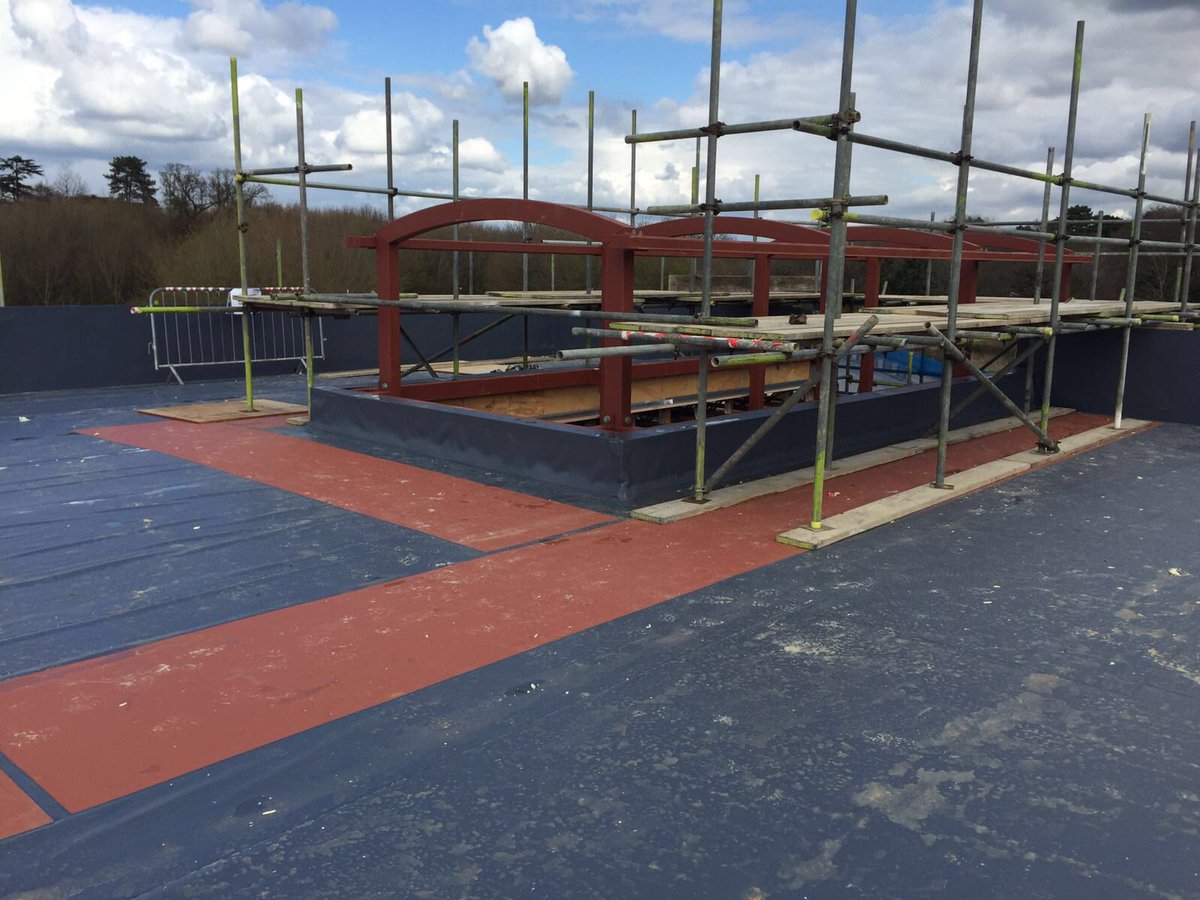 KANDS10's tweet photo. Another one coming along nicely @SikaTrocal slate grey with the new terracotta red walkway #number1 https://t.co/s6yeE11ryT