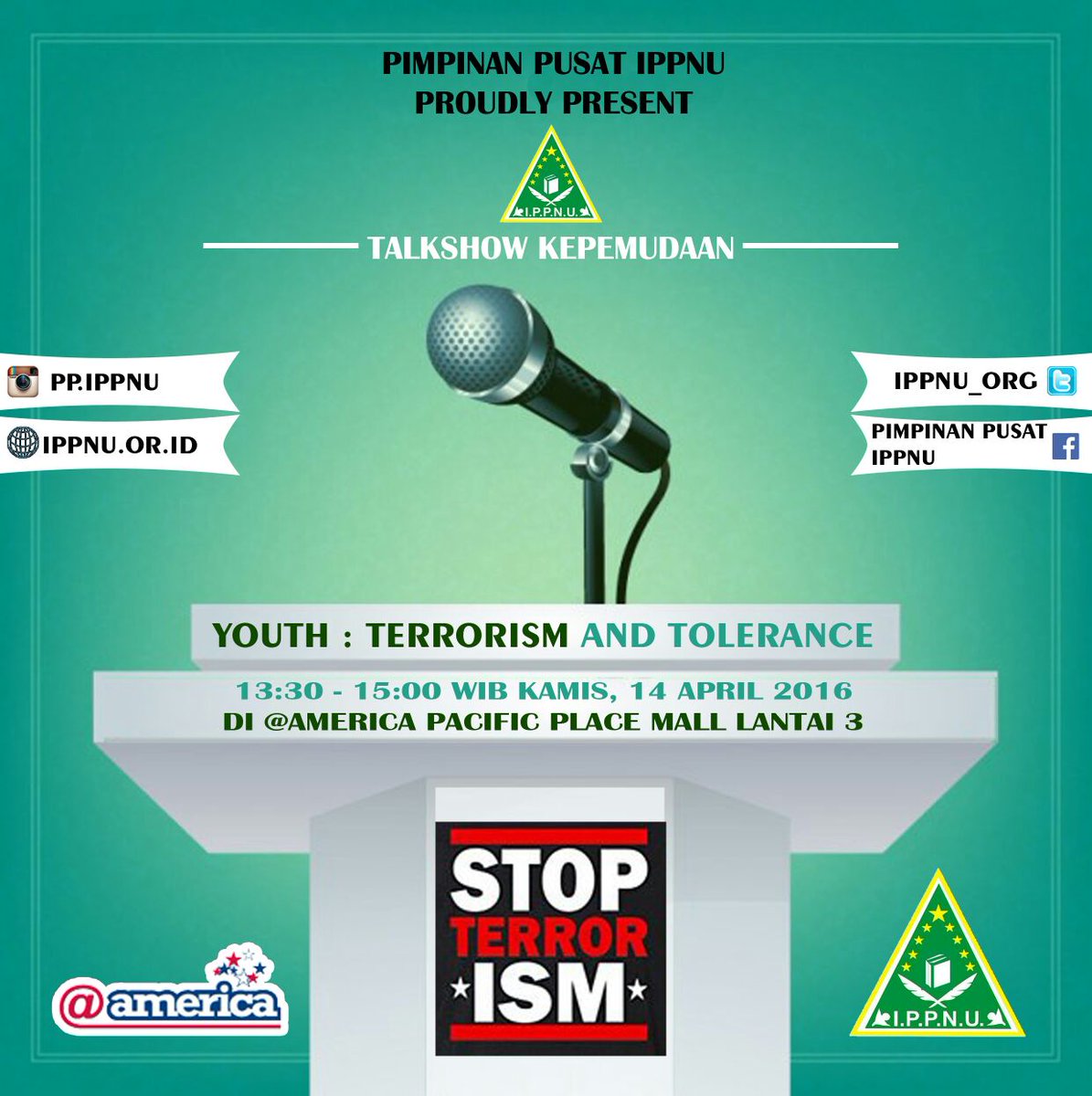 ppippnu's tweet photo. Mari merapat bersamaa...#antiradikalis #pp.ippnu #ippnu #talkshowpemuda @KEMENPORA_RI @WartaNU @AliansiRemaja https://t.co/hqSUFVR4vt